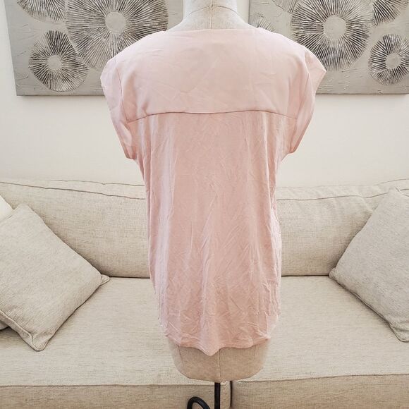 Calvin Klein Mixed Media V-Neck Top size Large - Picture 7 of 12